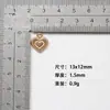 Acessórios DIY de Liga de Zinco 13x12mm Pingente Duplo Coração Brilhante Corrente para Colar Pulseira Celular Acessórios para Joias Atacado