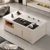 Mesa de Chá Kung Fu para Sala de Estar, Estação de Preparo de Chá para Uso Doméstico com Conjunto de Chá Integrado, Mesa para Beber Chá, Conjunto de Mesa e Cadeira de Escritório em Pedra Polida a Fogo
