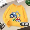 Camiseta de Manga Larga para Niños 2026 Nuevo Estilo Algodón Puro Transpirable Agradable a la Piel Camiseta Básica para Niños Mayores Top de Moda para Niños Cuello Redondo