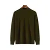 ¡Comodidad de alta gama! Suéter 100% cachemira pura, cuello alto medio para hombre, cálido, tejido de punto de corte holgado, perfecto como capa base para otoño e invierno