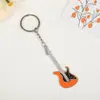 Diseño de Nicho Llavero de Aleación para Guitarra Colgante Creativo de Instrumento Musical Artificial Festival de Música Exquisito Regalo Pequeño