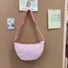 2025 Nueva Bolsa Cruzada Bolsa Dumpling Bolsa de Hombro de Nailon a Cuadros Informal Versátil Moderna para Mujer Bolsa Cruzada Gran Capacidad