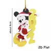 Decoração Pendente de Árvore de Natal de Acrílico Dupla Face Desenho Animado de Natal Fofo Pendente de Carro Novo Produto Transfronteiriço
