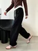 Calça canelada wide leg color-block da Minnie para mulheres, nova coleção outono 2026, cintura alta, modelagem solta, modeladora, casual e esportiva