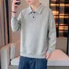 [M-8XL] Coleção nova 2026, moletom pesado masculino plus size, camisa polo masculina estilo americano com gola, casaco de outono masculino