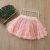 9 Falda de otoño para niña de longitud media, linda falda tutú, falda abullonada, falda de malla