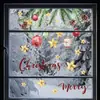Navidad Corona de Navidad Planta Bola Colgante Pegatina para Ventana Vidrio de Escaparate Puerta de Cristal Decoración del Hogar Pegatina Electrostática para Vidrio