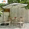 La fábrica puede personalizar el logo. Sombrilla de aleación de aluminio de 3 m para exteriores, a prueba de lluvia, tipo plátano, para patio, playa y villa, sombrilla de lujo
