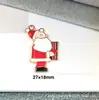 142 Colgantes de Navidad Colgantes de Aleación con Gota de Aceite Accesorios para Joyería DIY Colgante de Papá Noel Muñeco de Nieve Campana