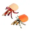 Conjunto de 2 Peças de Figuras Realistas de Caranguejo Eremita  Modelos de Animais Marinhos em PVC Caranguejos com Concha Realistas para Crianças Brinquedos de Vida Marinha e Decorações Educacionais para Idade