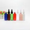 Garrafa cosmética redonda de 50ml com ombro arredondado e tampa de bico pontudo embalagem de pigmento de tinta garrafa vazia elétrica portátil fornecimento de fábrica