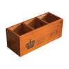 Caja pequeña de madera para escritorio de oficina, soporte para lápices, pinceles de maquillaje, control remoto, caja de almacenamiento de escritorio