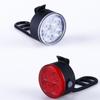 Luces delanteras y traseras para bicicleta aptas para uso transfronterizo, 4 LED de advertencia para ciclismo, carga USB, clip de flash, luces traseras de bicicleta para sujetar