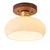 Luz de Pasillo, Luz de Pasillo, Lámpara de Techo China de Nogal y Latón de Lujo Ligero, Luz de Entrada y Balcón Estilo Retro Wabi-Sabi
