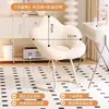 Cadeira de Maquiagem para Influenciador com Encosto Mesa de Maquiagem Cadeira Estilo Creme Banqueta Quarto de Menina Dormitório Cadeira Giratória para Manicure