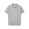 Ropa de Hombre Jiezhan Estilo Old Money Polo de Canalé Manga Corta 26 Nuevas Llegadas de Verano Camiseta Top Retro Americano Ligeramente Madura Cuello en V