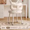 Cadeira com Encosto Estilo Creme Celebridade da Internet Cadeira de Maquiagem Laço Penteadeira Banqueta de Manicure Banqueta de Maquiagem Cadeira Borboleta Fada