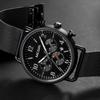 Reloj Megir para hombre, cronógrafo, calendario, correa de acero, deportivo, de cuarzo, 2158