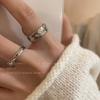 Set Combinado de 8 Piezas Diseño Nicho Estilo Cool ins Anillo Distintivo para Dedo Índice Articulado Trendy Joyería para Mujer Estilo Fotográfico Callejero para Mujer