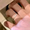 Anillo liso ajustable para el dedo índice, anillo simple para mujer estilo ins, accesorio para mano de hombre al por mayor, versión coreana de alta gama, anillo que no se decolora