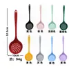 Conjunto de Utensílios de Silicone para Cozinha 10 Peças em Estoque Espátula para Grudar Panelas, Espátula de Cozinha Doméstica Resistente a Altas Temperaturas, Espátula para Fritar, Concha de Sopa, Escorredor, Colher de Arroz