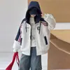 Casaco Feminino Outono Inverno 2026 Novo Estiloso Menina Casual Jaqueta Baseball Acolchoada Média e Grande Crianças Estilo Coreano Top Tendência