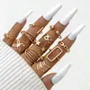 Conjunto de Anillos Cruzados Nuevo Retro Calado Mariposa Estrella Flor Diseño de Nicho Conjunto de Doce Piezas para Mujer