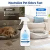 KineShineX Desodorante para Mascotas es un spray neutral, sin aroma y potente eliminador de olores, adecuado para camas de mascotas y areneros para gatos.