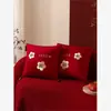 Un Par de Cojines de Boda para la Habitación de la Novia, Cojines con Carácter de Doble Felicidad Rojos, Nuevos Cojines para Sofá de Boda con Rellenos