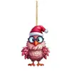 Nuevo Colgante de Pollito Rosa de Dibujos Animados de Navidad Decoración Navideña para el Hogar Navidad Natal Colgante