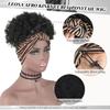 Peluca Transfronteriza Moda para Mujeres Africanas Negra Pequeña Rizada Corta Rizada Turbante Tocado Hecha a Mano Pequeña Rizada Fabricante de Pelucas