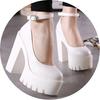 Nuevos Zapatos de Comercio Exterior talla grande para Mujer Tacones Altos de 14CM Moda Europea y Americana Cinturón con Hebilla Zapatos de Mujer Botas Talla Grande