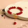 Pulseira de Sereia Estilo Oceano Super Fada, Pérola Imitação Azul Marinho, Pulseira de Casal Levemente Luxuosa e Exquisite para o Dia dos Namorados Chinês