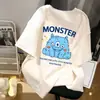 Camisetas Estampadas de Anime Transfronterizas para Hombres y Mujeres, Tops de Dibujos Animados de Nicho, Holgadas y Versátiles, Modernas, Casuales, Ropa Cómoda de Manga Corta para Hombre
