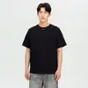 Camiseta Preta Masculina Anti-rugas de Espuma de Memória com Gola Redonda e Manga Curta Verão 2026 Nova Solta Casual Sensação Fresca Manga Meia Manga