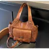 Bolso Retro de Gran Capacidad para Mujer de Comercio Exterior Nuevo, Bolso de Mano Casual Simple, Bolso de Maternidad, Bolso de Hombro para Viajes, Bolso Tote Cruzado