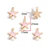 Colgante de Aleación de Perla Incrustada de Estrella y Luna Colgante Hecho a Mano DIY Pulsera Llavero Accesorio para Bolso W858