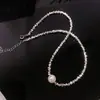 Corrente Clavícula Prata com Pérola Estilo Novo para Mulheres, Design de Nicho com Toque de Luxo, Colar Versátil Moderno e Simples