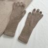 Corea del Sur Dongdaemun guantes de lana para mujer estilo preppy dulces cálidos de punto de longitud media a prueba de frío guantes de cinco dedos