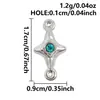 Accesorios de Colgante de Estrella de Cuatro Puntas de Acero Inoxidable Se Pueden Incrustar con Diamantes, Colgantes Tridimensionales, Collares, Pulseras, Llaveros de Bricolaje, Accesorios de Joyería
