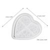 Molde de bandeja de armazenamento DIY resina epóxi bandeja quadrada listrada polígono formato de coração molde de silicone gesso
