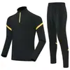 Uniforme de Futebol Infantil de Manga Longa com Estampa Uniforme de Time de Competição Conjunto de Uniforme de Basquete Outono/Inverno Uniforme de Treinamento de Futebol com Meio Zíper para Meninos e Meninas