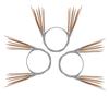 Agujas Circulares de Bambú Aguja Circular de Acero con Cable de Acero Conexión Herramienta de Aguja para Tejer Anillo de Bambú Anillo para Tejer Suéteres Aguja para Suéteres