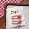 Cor de docinho infantil coreana tinta cor de fruta tecido clipe de BB base estudantil não machuca cabelo corda par
