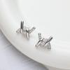 Estilo coreano diamante torção brincos de metal requintado personalidade temperamento brincos high-end design brincos entrega por atacado