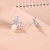 Brincos Originais s999 Prata de Pé Borboleta Dançante Flor Sala Femininos Design Exclusivo Requintado Brincos de Prata Esterlina Versáteis Venda por Atacado