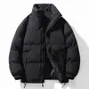 Jaqueta acolchoada de algodão, mesmo estilo para homens e mulheres, novidade de inverno, jaqueta acolchoada de algodão de marca moderna color block, espessa e quente, jaqueta pão de casal, roupa de algodão
