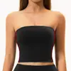 Chaleco Deportivo Ajustado de Tela Cepillada en Color de Contraste con Almohadillas Extraíbles en el Pecho, Transpirable, Cómodo, de Secado Rápido, Ropa de Yoga, Top de Fitness 4539
