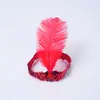 Faixa de cabelo de lantejoulas Acessórios de cabelo de pena de avestruz europeus e americanos Faixa de cabelo COS Acessórios de cocar de pena indiana