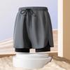Bañador para Hombre para Prevenir la Vergüenza, Traje de Baño para Niños, Shorts de Playa, Bañador para Aguas Termales, Shorts de Secado Rápido, Gorro de Natación, Gafas de Natación, Conjunto de Tres Piezas